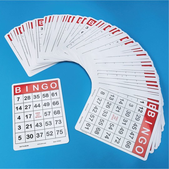 Buy Jumbo Bingo Cards Pack Of 100 At Sands Worldwide