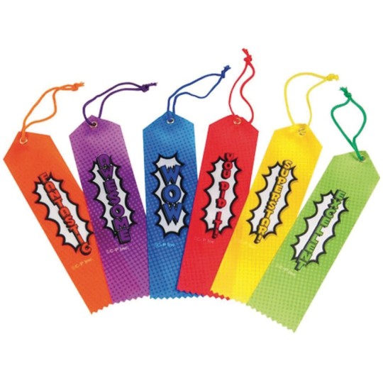 Buy Superhero Award Ribbons (Set of 12) at S&S Worldwide