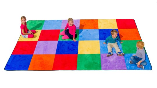 Buy Learning Carpets Colorful Grid Classroom Rug at S&S Worldwide