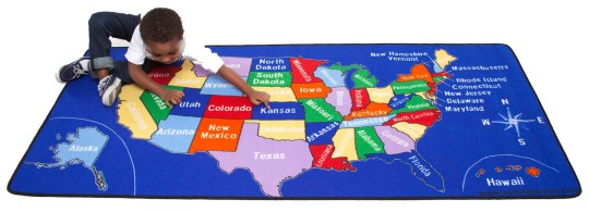 Buy Learning Carpets Us Map Classroom Rug at S&S Worldwide